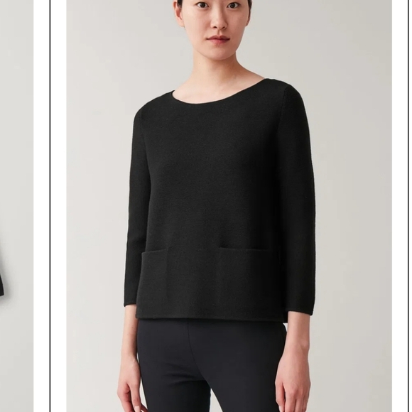 COS A Line Slit Pocket Merino Wool Sweater Size S - Picture 2 of 10